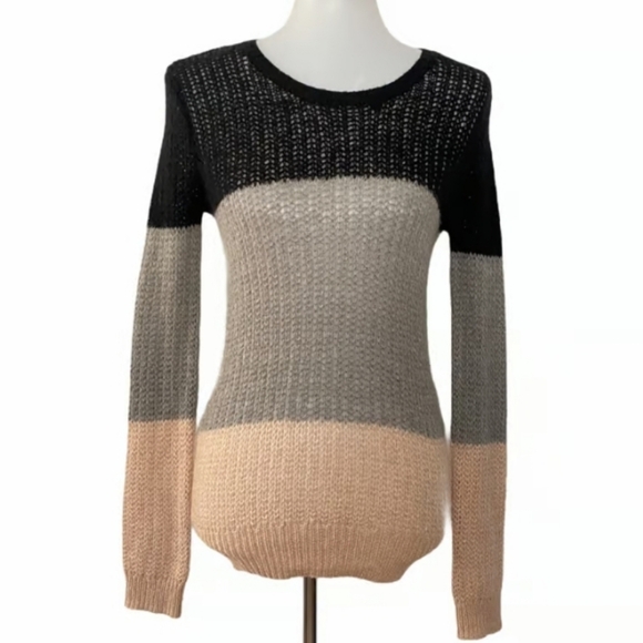 10 Crosby Derek Lam Colorblock Knit Sweater - Picture 4 of 13